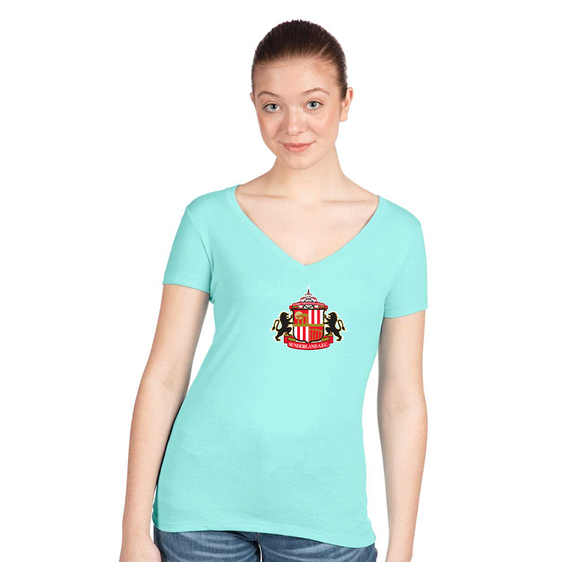 Women's Sunderland AFC Soccer  Next Level V-Neck T-Shirt